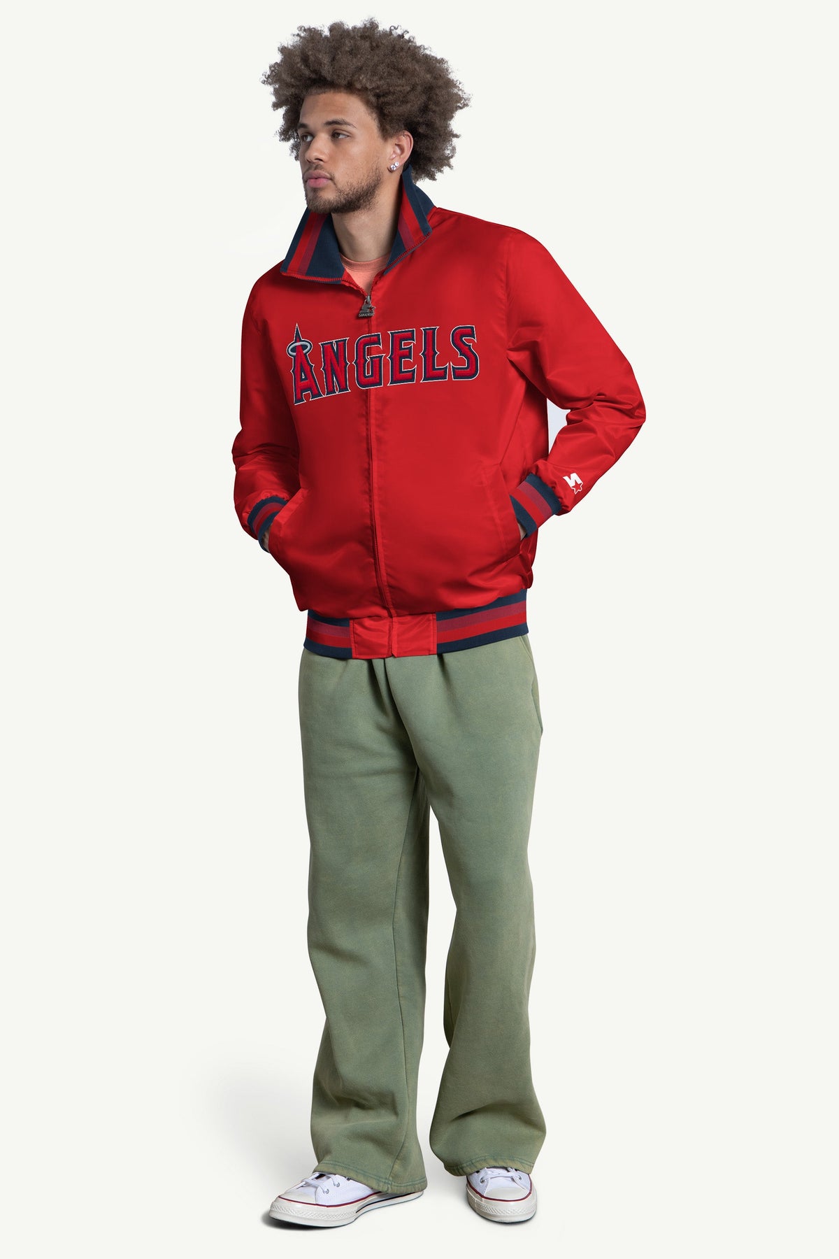 MENS LOS ANGELES ANGELS CAPTAIN VARSITY JACKET Multi | Starter