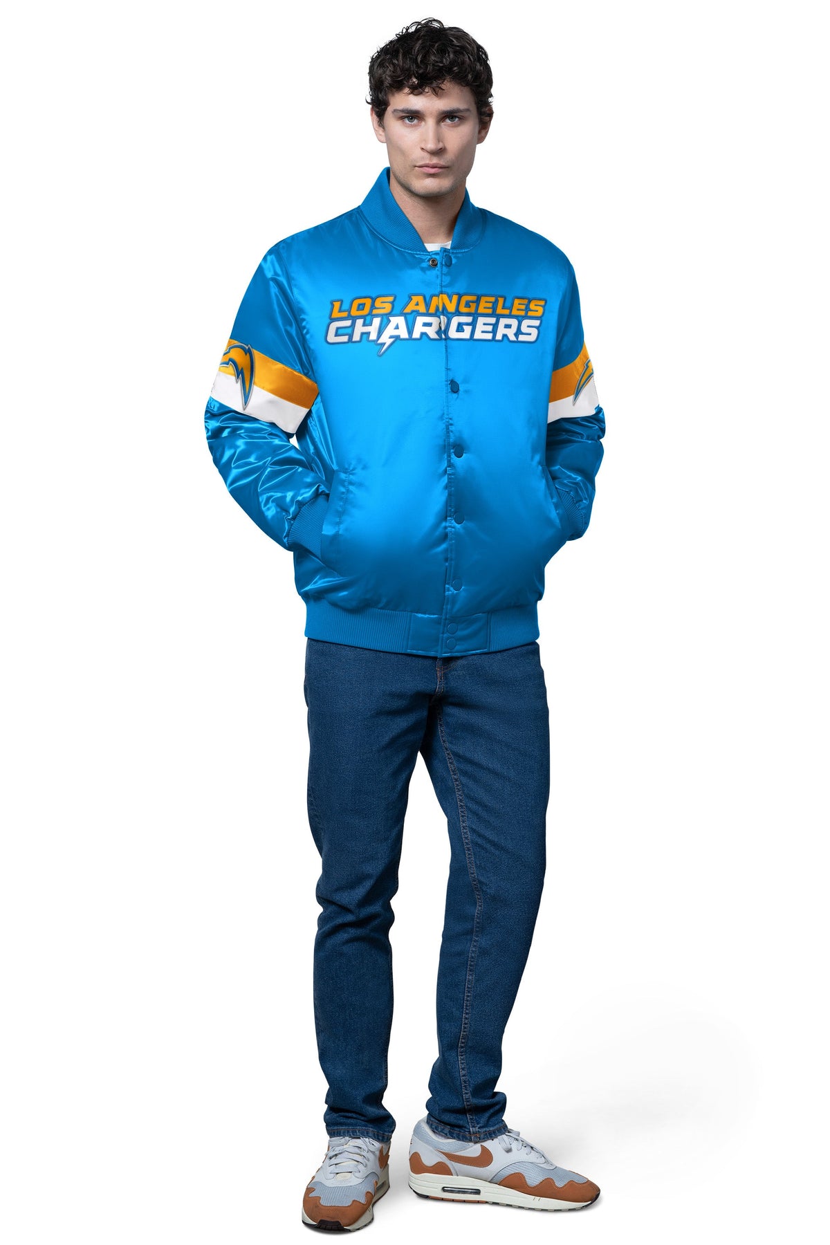 MENS LOS ANGELES CHARGERS MESH LOOK SWEATSHIRT White | Starter
