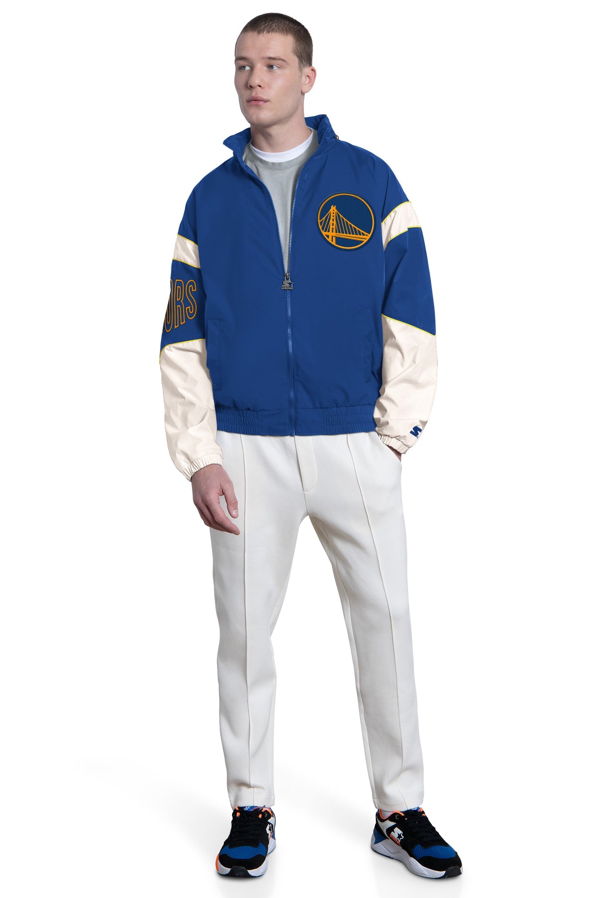 MENS GOLDEN STATE WARRIORS VETERAN TRACK JACKET | Starter