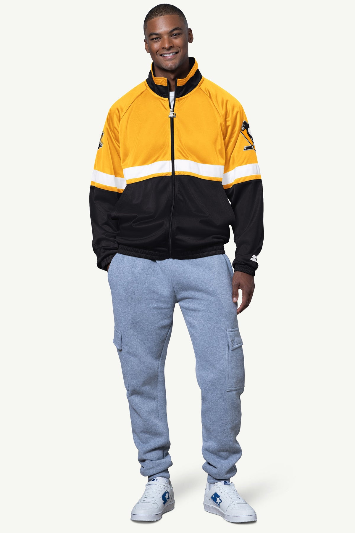MENS PITTSBURGH PENGUINS TAILSWEEP SWEATSHIRT Heather Grey | Starter