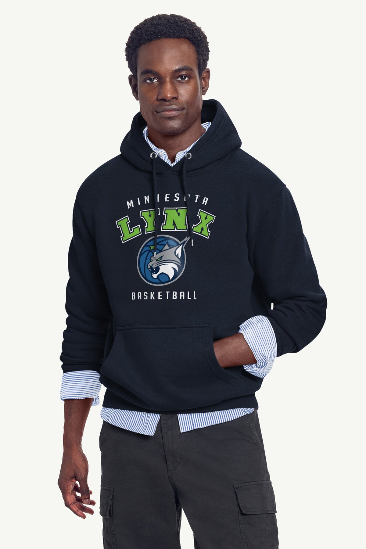 MENS WNBA MINNESOTA LYNX CENTER SQUEEZE T SHIRT Navy | Starter