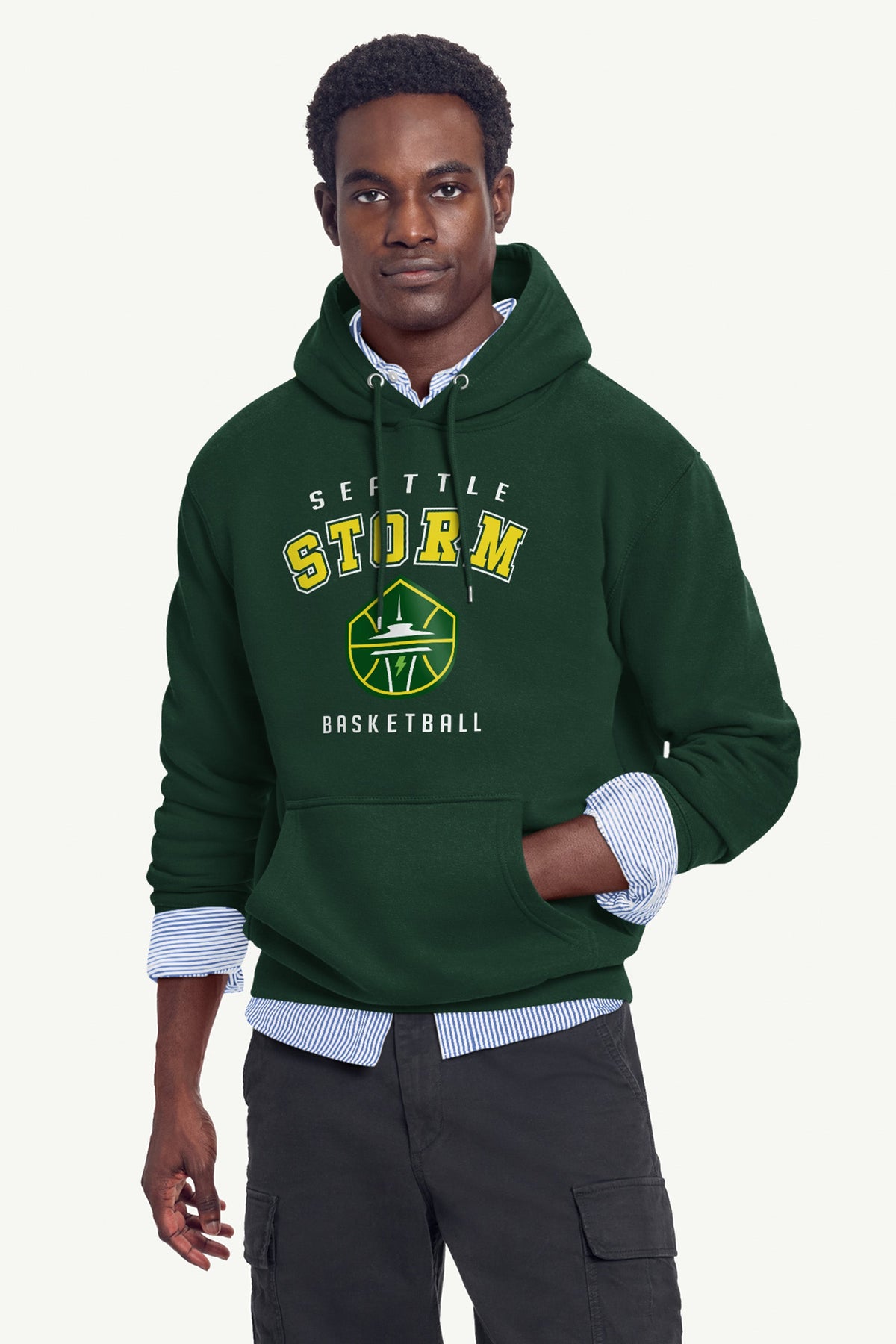 MENS WNBA SEATTLE STORM CENTER SQUEEZE T SHIRT Green | Starter