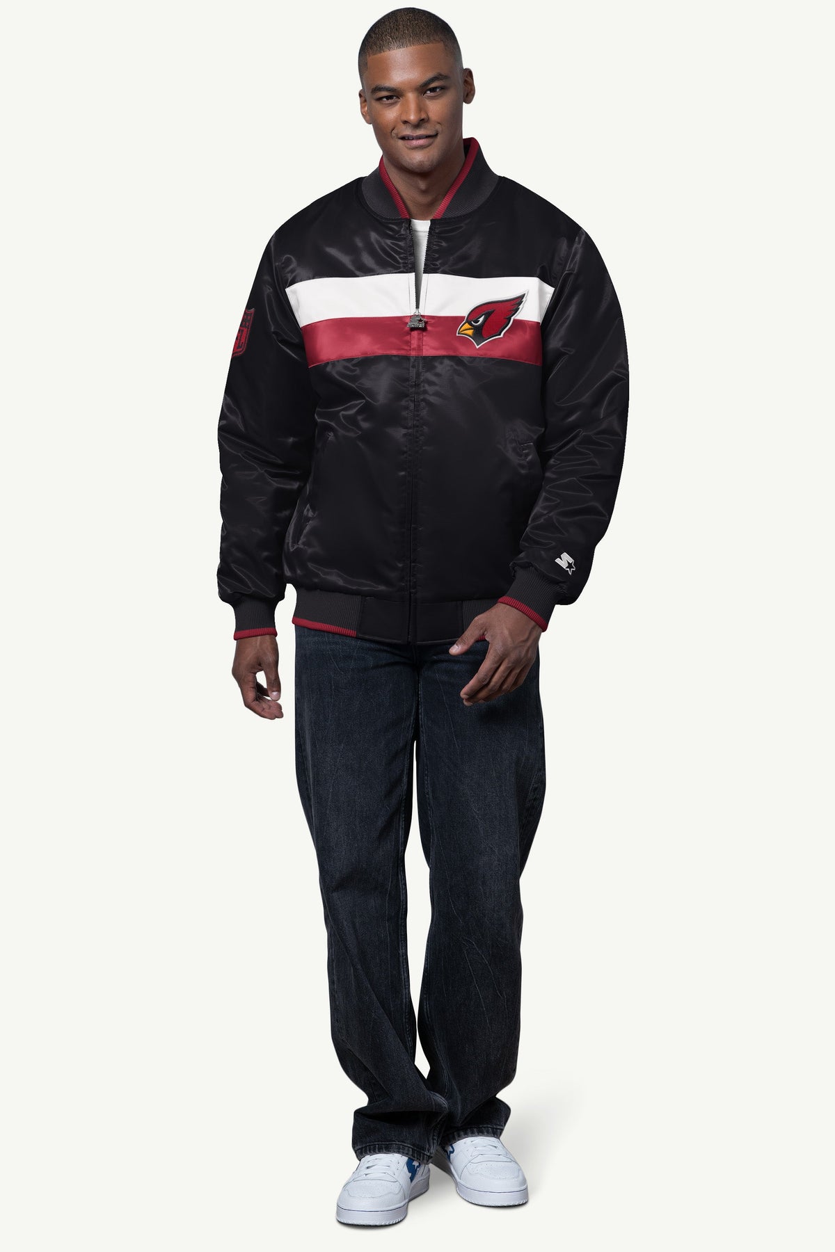 MENS ARIZONA CARDINALS AMBASSADOR SATIN VARSITY JACKET | Starter
