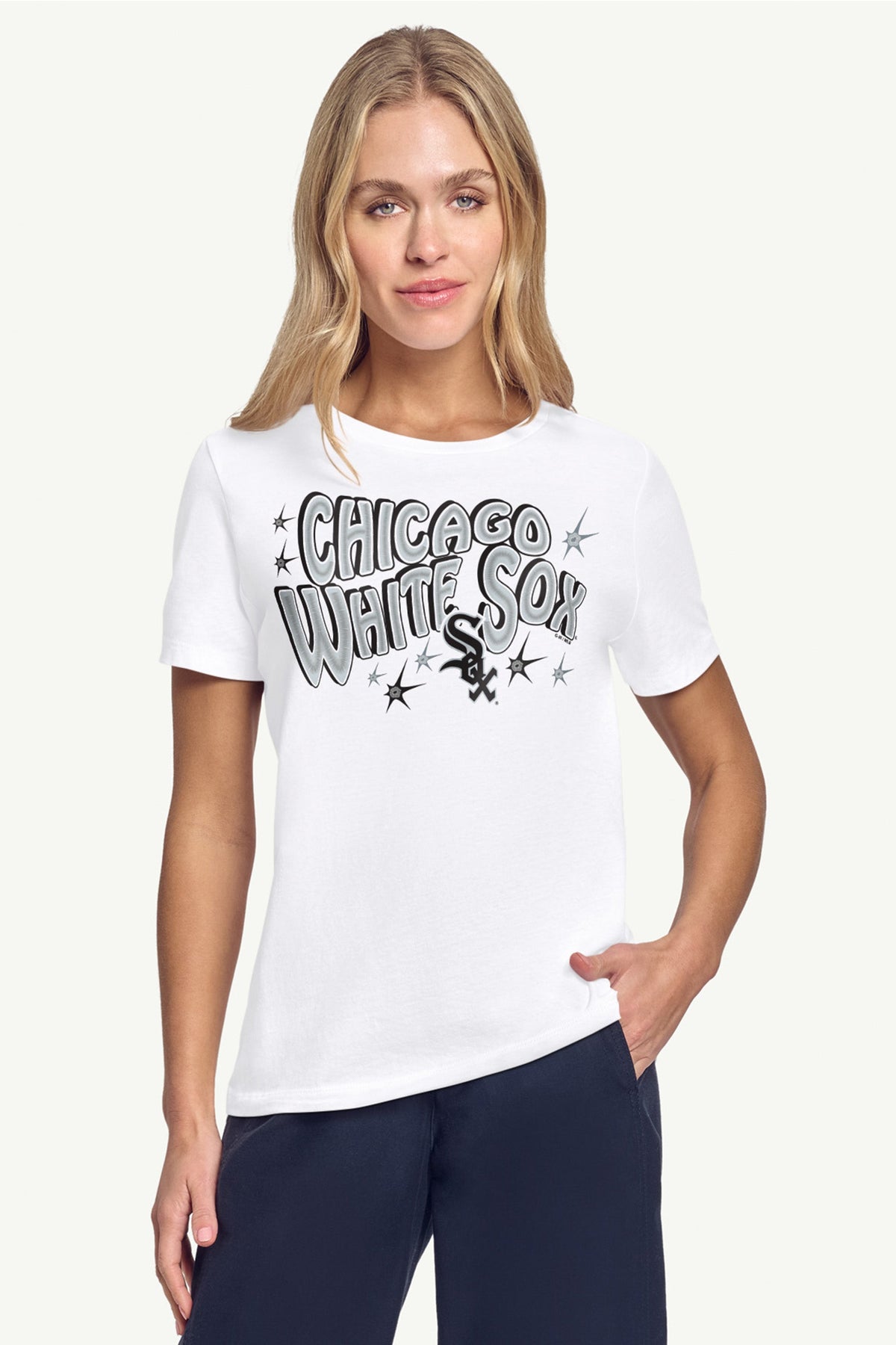 WOMENS CHICAGO WHITE SOX FIREWORKS T SHIRT - White