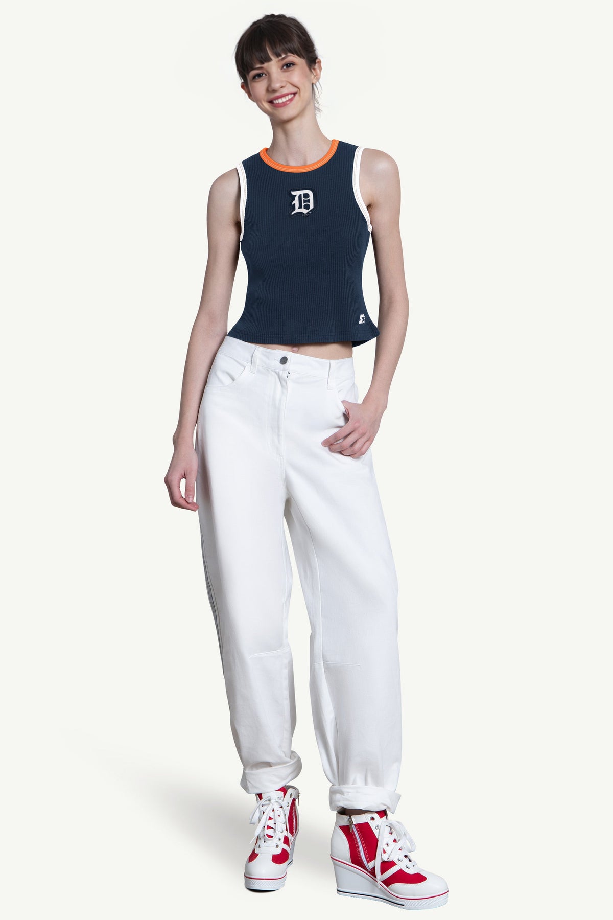 WOMENS DETROIT TIGERS PLAY THE BALL CROP TANK - Multi