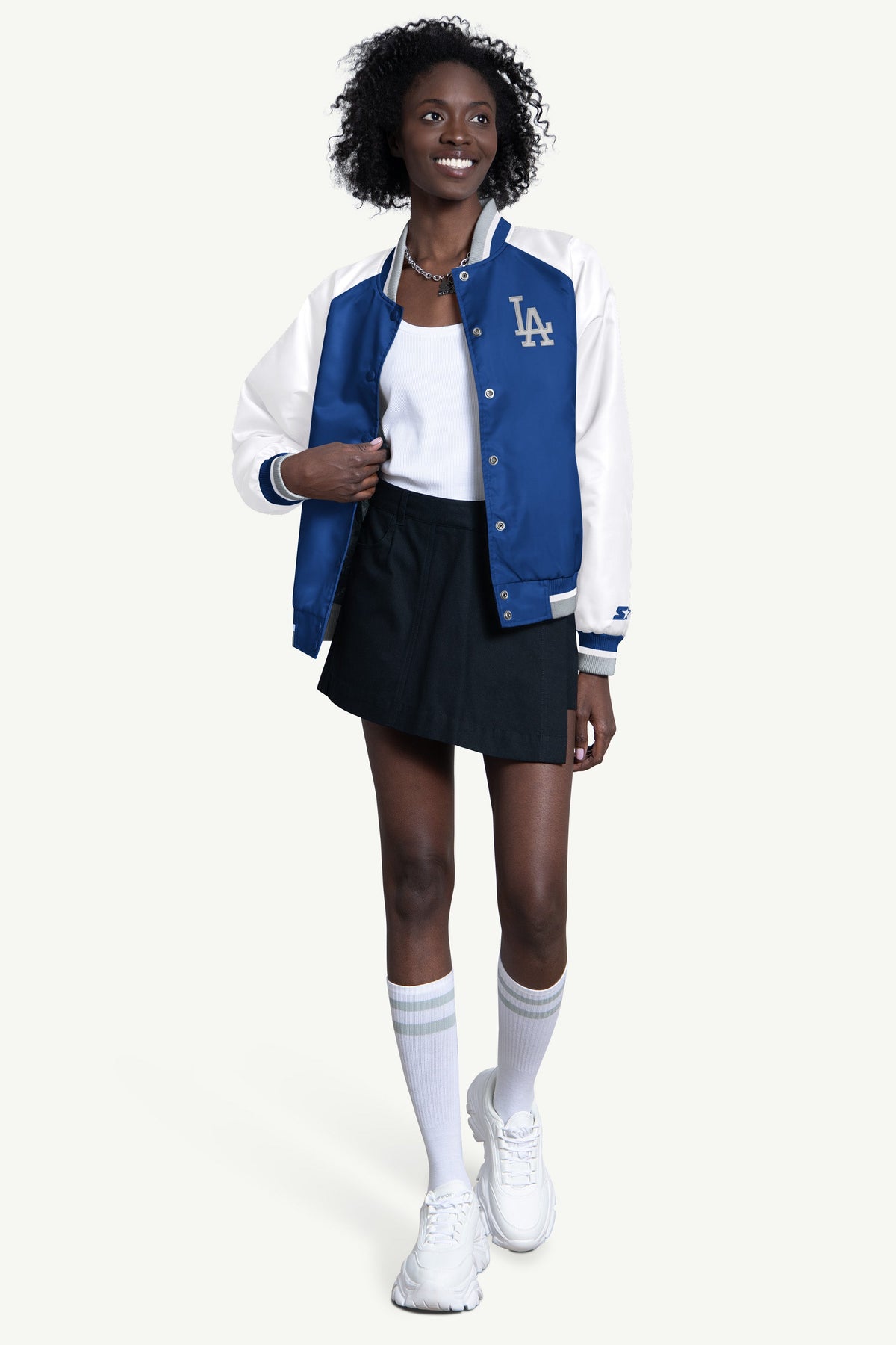 WOMENS LOS ANGELES DODGERS BLITZ VARSITY JACKET - Multi
