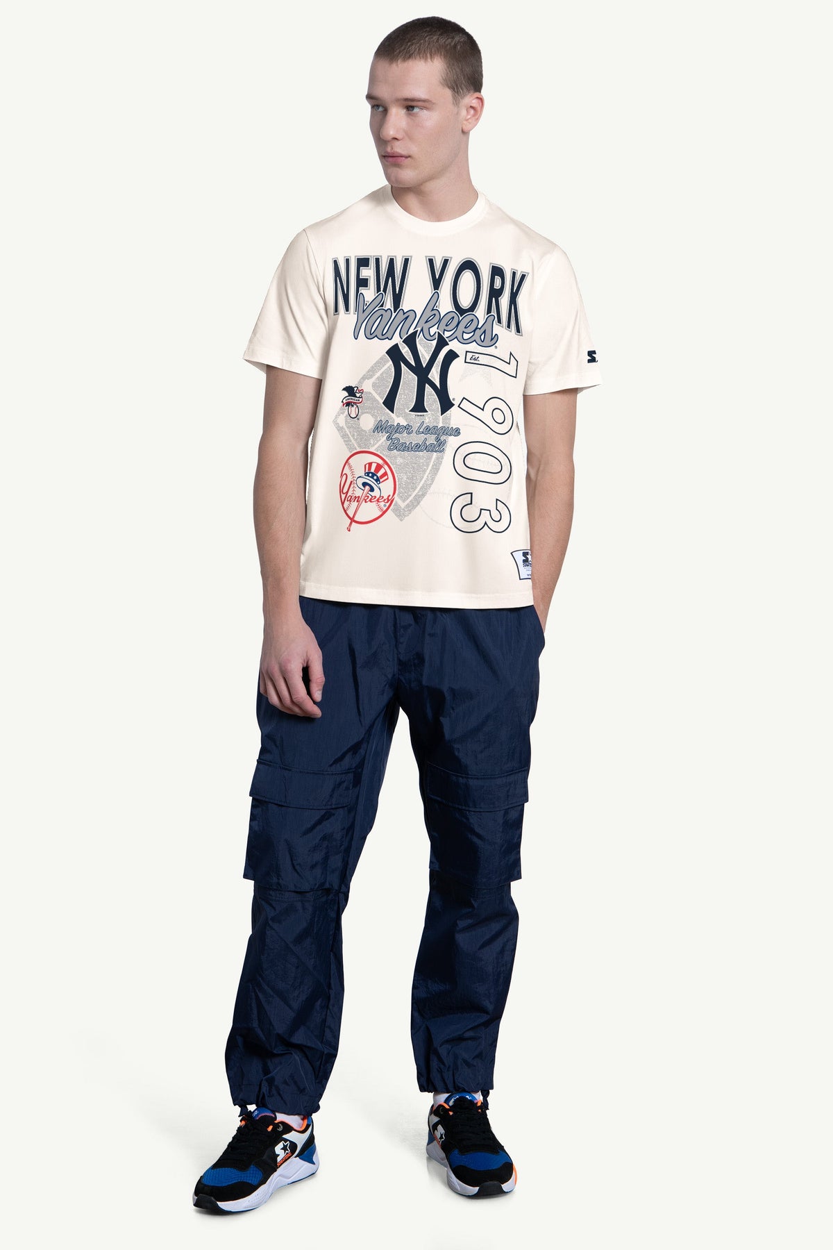MENS NEW YORK YANKEES WILD CARD SHORT SLEEVE T SHIRT - Multi