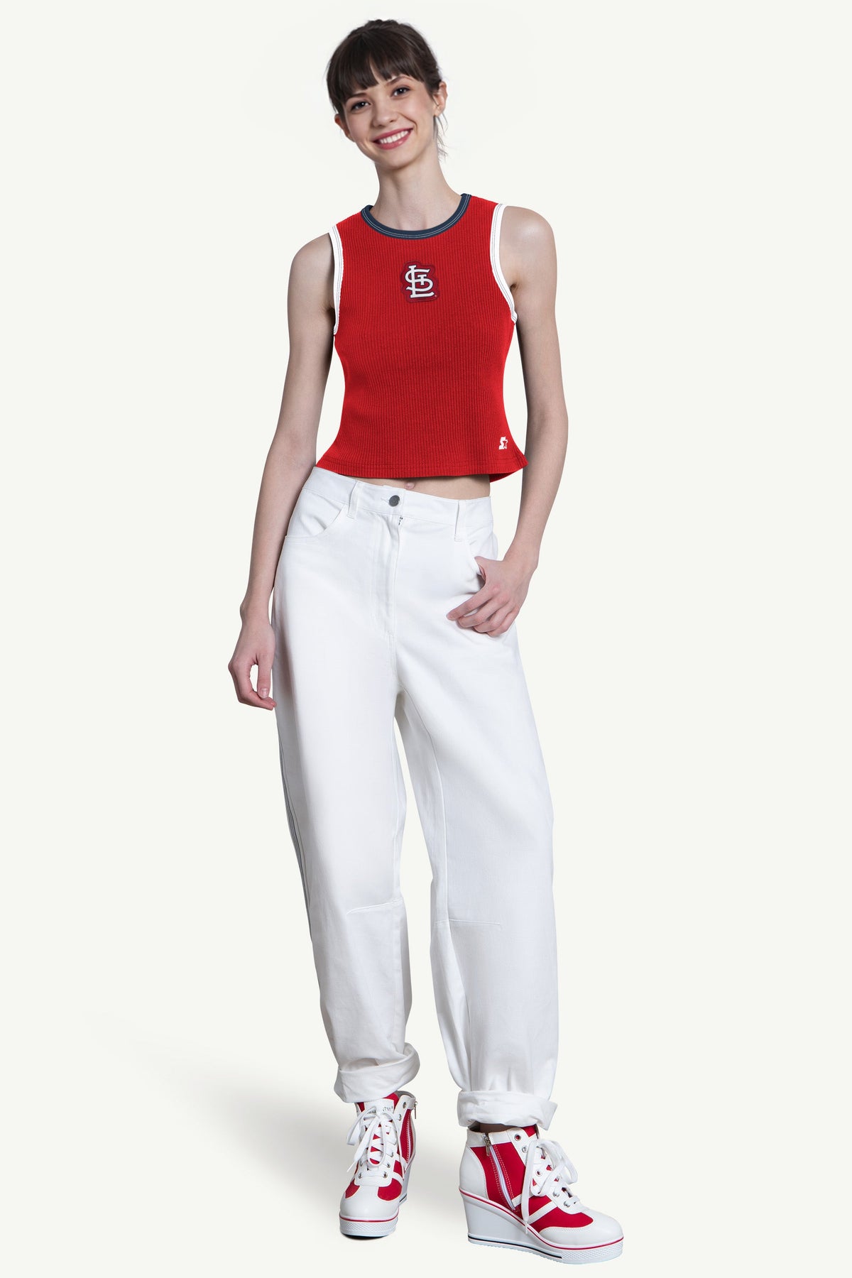 WOMENS ST LOUIS CARDINALS PLAY THE BALL CROP TANK - Multi