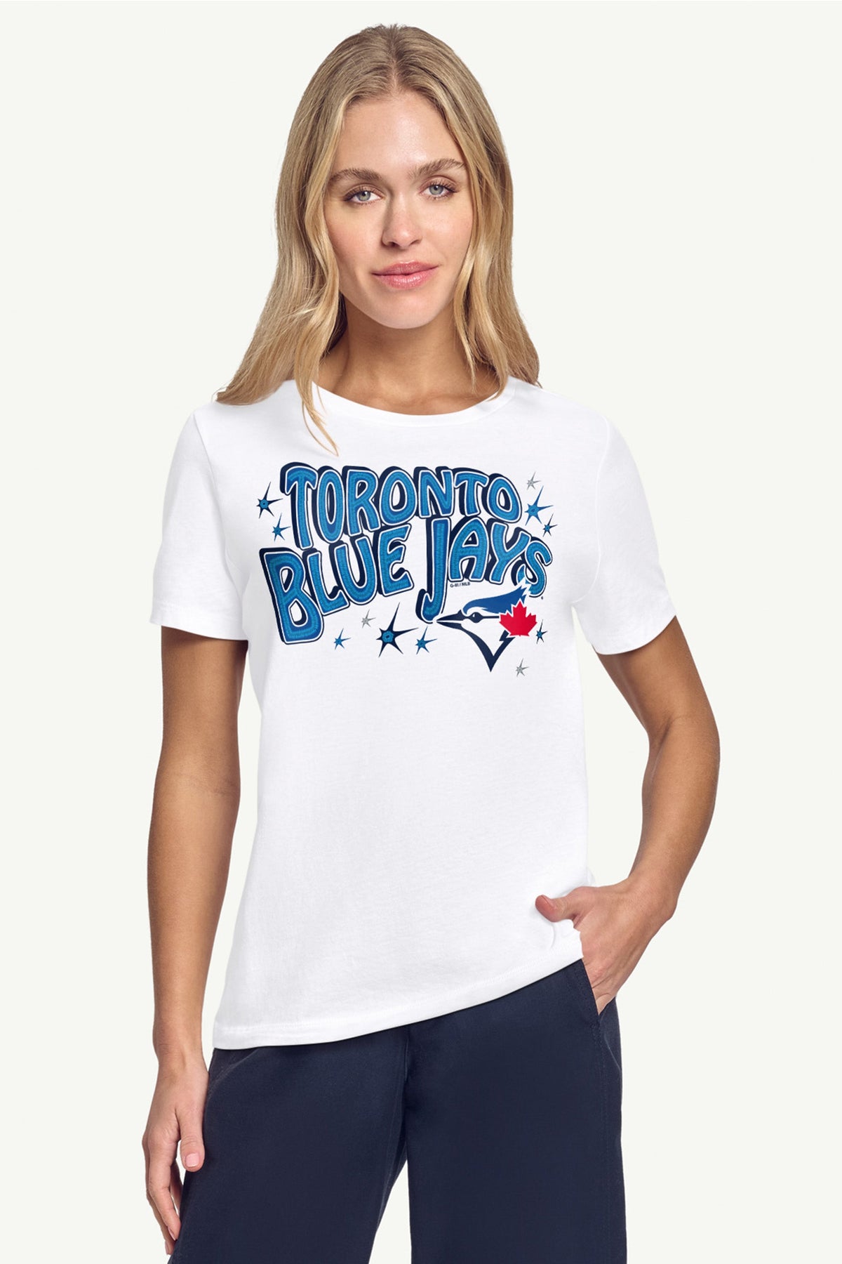WOMENS TORONTO BLUE JAYS FIREWORKS T SHIRT - White