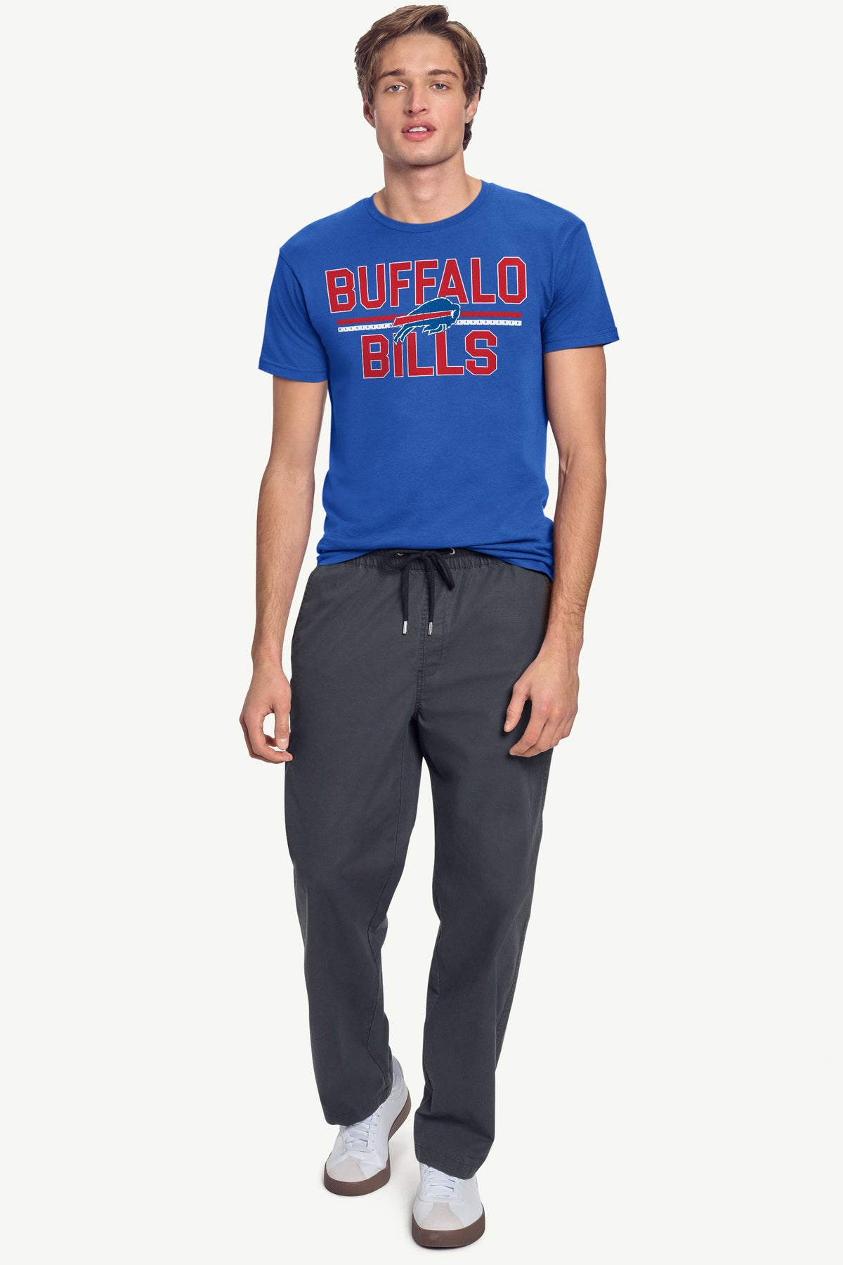 MENS BUFFALO BILLS MESH LOOK T SHIRT - Royal