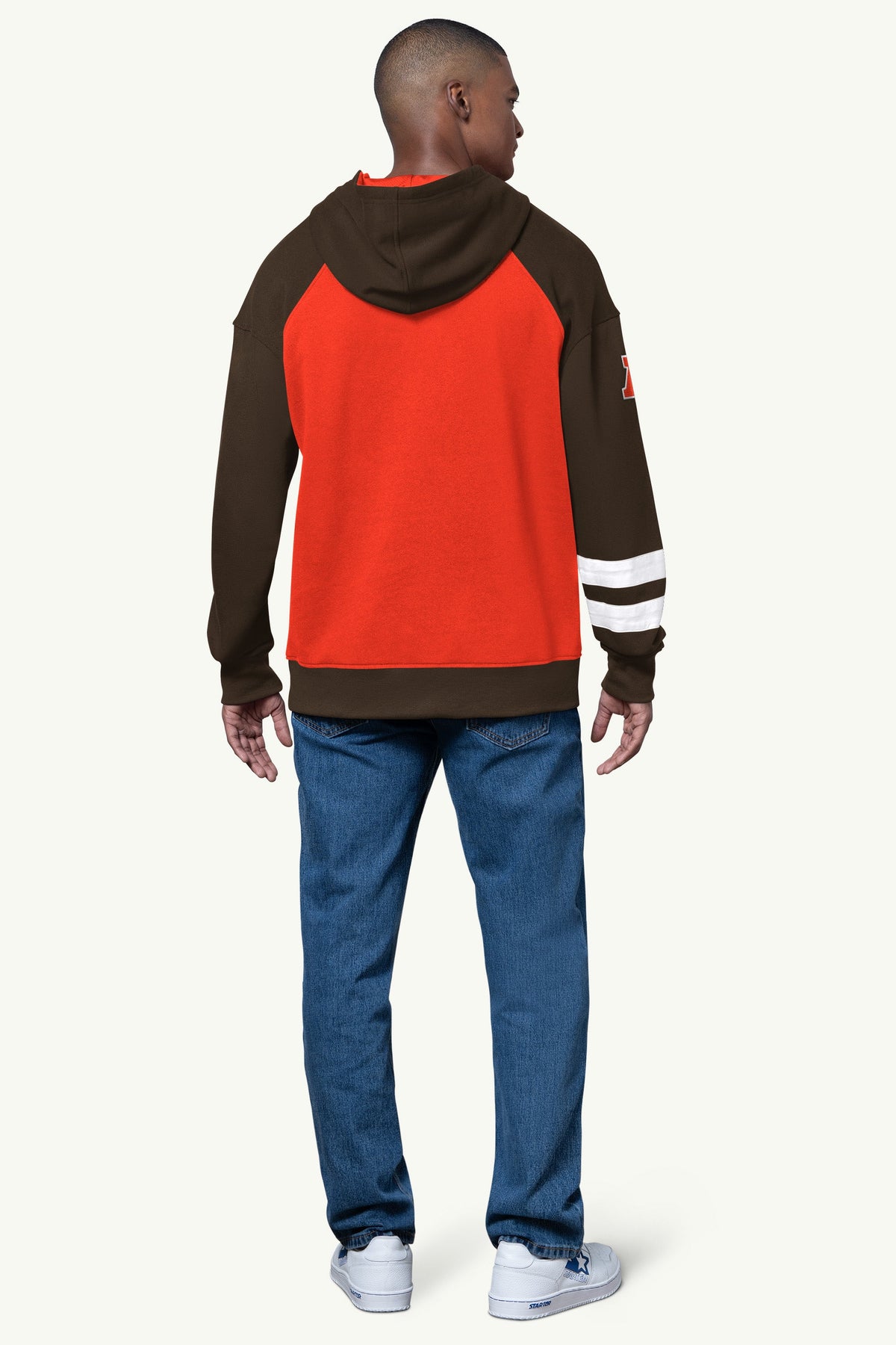 MENS CLEVELAND BROWNS INTERCEPTION COLORBLOCK HOODIE - Starter