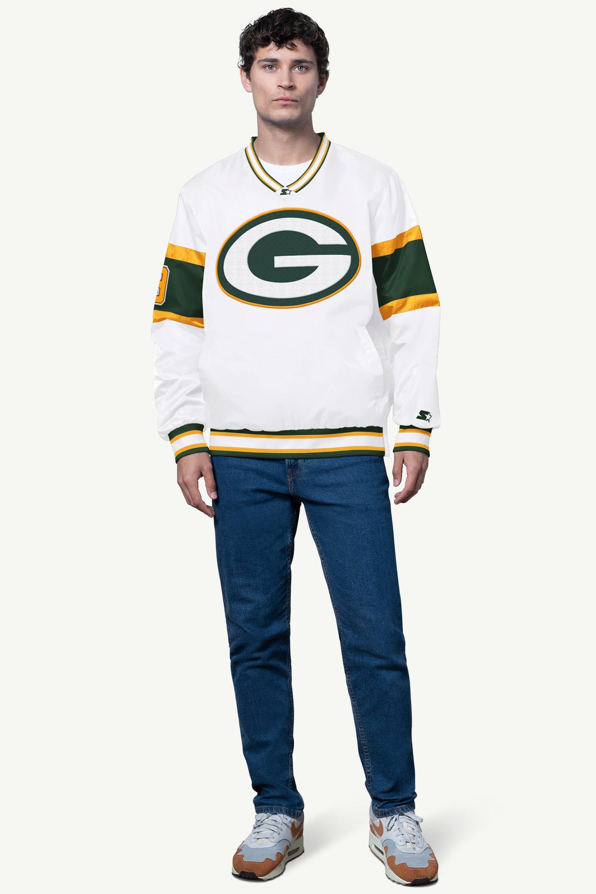 MENS GREEN BAY PACKERS SIGNAL COLLAR PULLOVER - Starter
