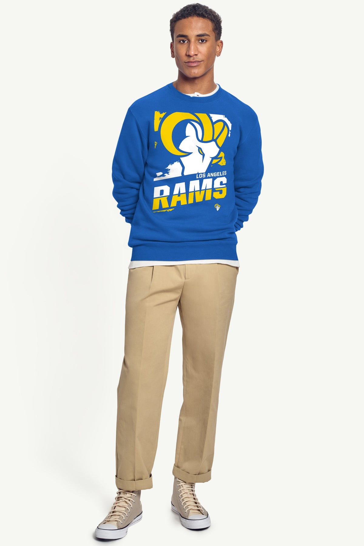 MENS LOS ANGELES RAMS ZOOM SWEATSHIRT - Royal