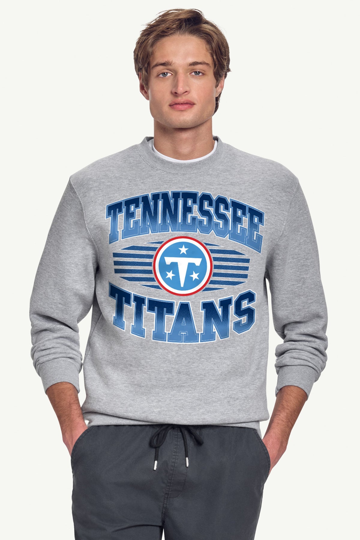 MENS TENNESSEE TITANS GRIT SWEATSHIRT - Heather Grey