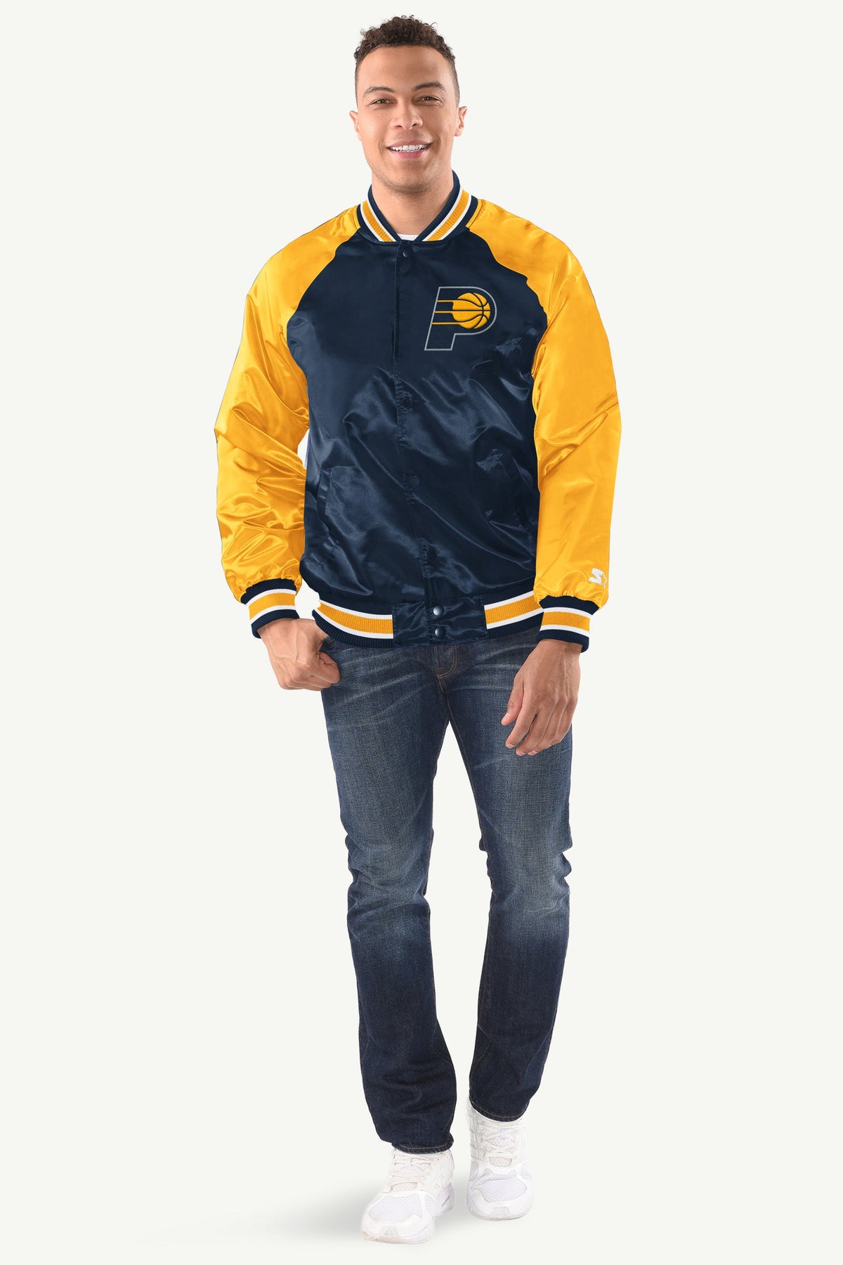 MENS INDIANA PACERS INDUCTEE SATIN VARSITY JACKET - Multi