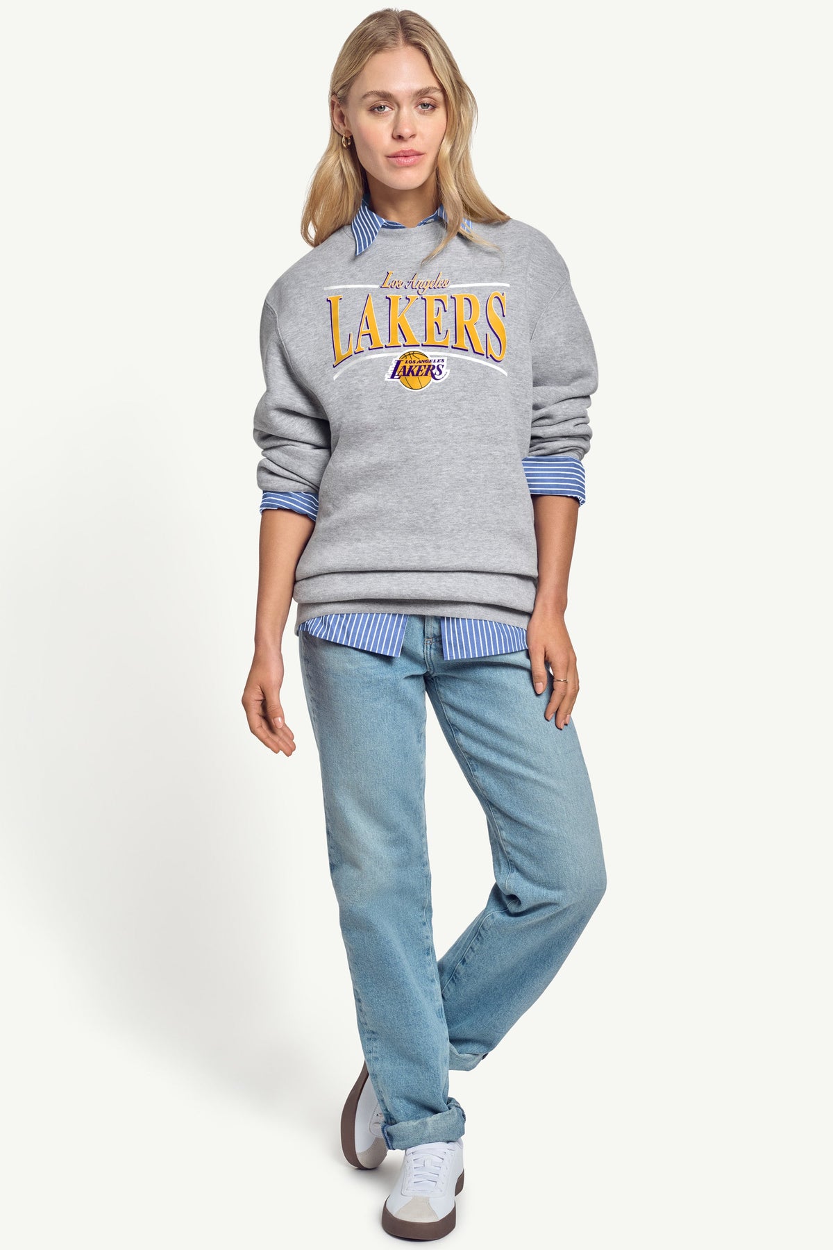 WOMENS LA LAKERS ARCH SWEATSHIRT - Grey