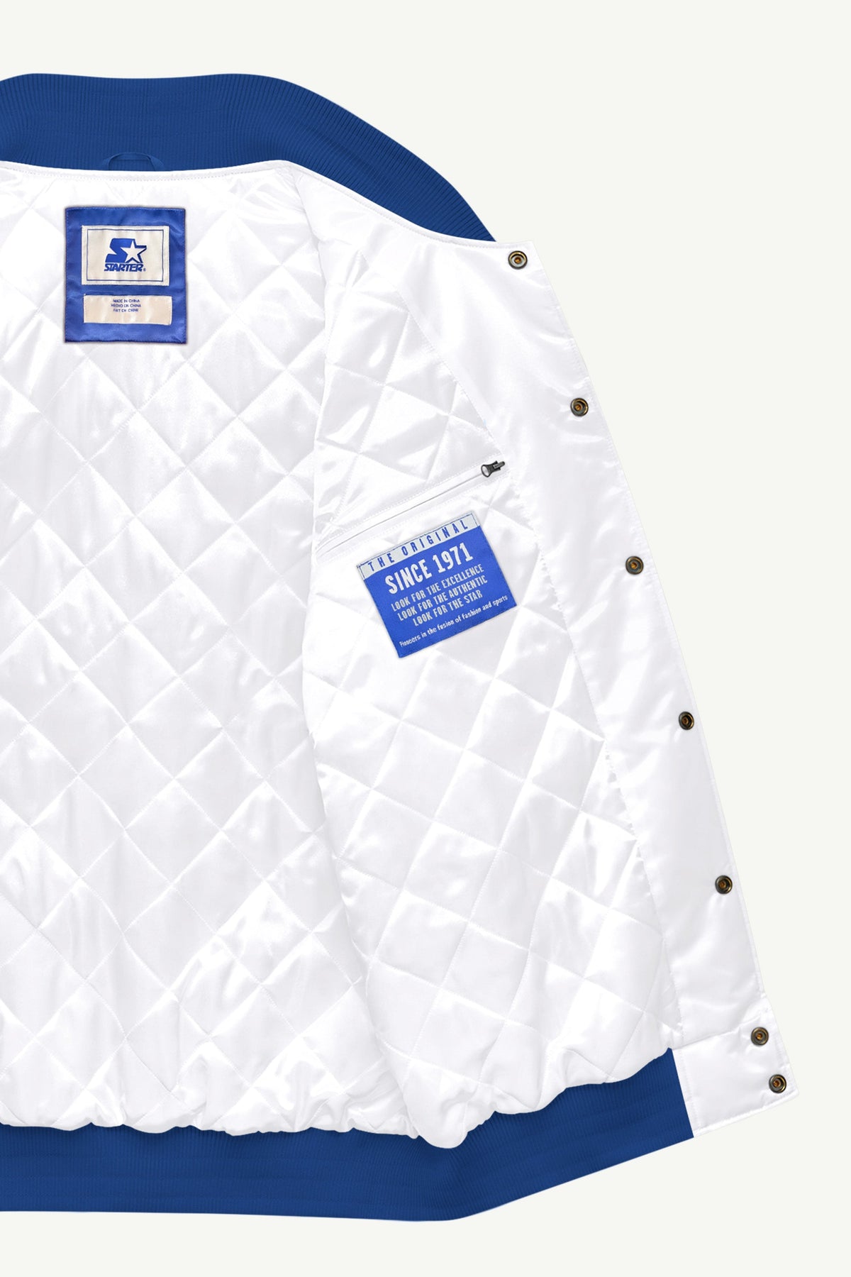 MENS NEW YORK KNICKS TRIPLE OPTION SATIN VARSITY JACKET - Starter