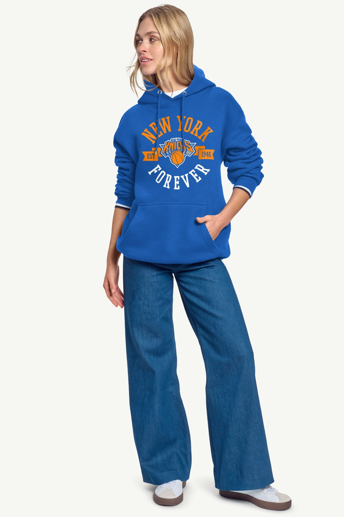 WOMENS NEW YORK KNICKS FOREVER HOODIE - Royal