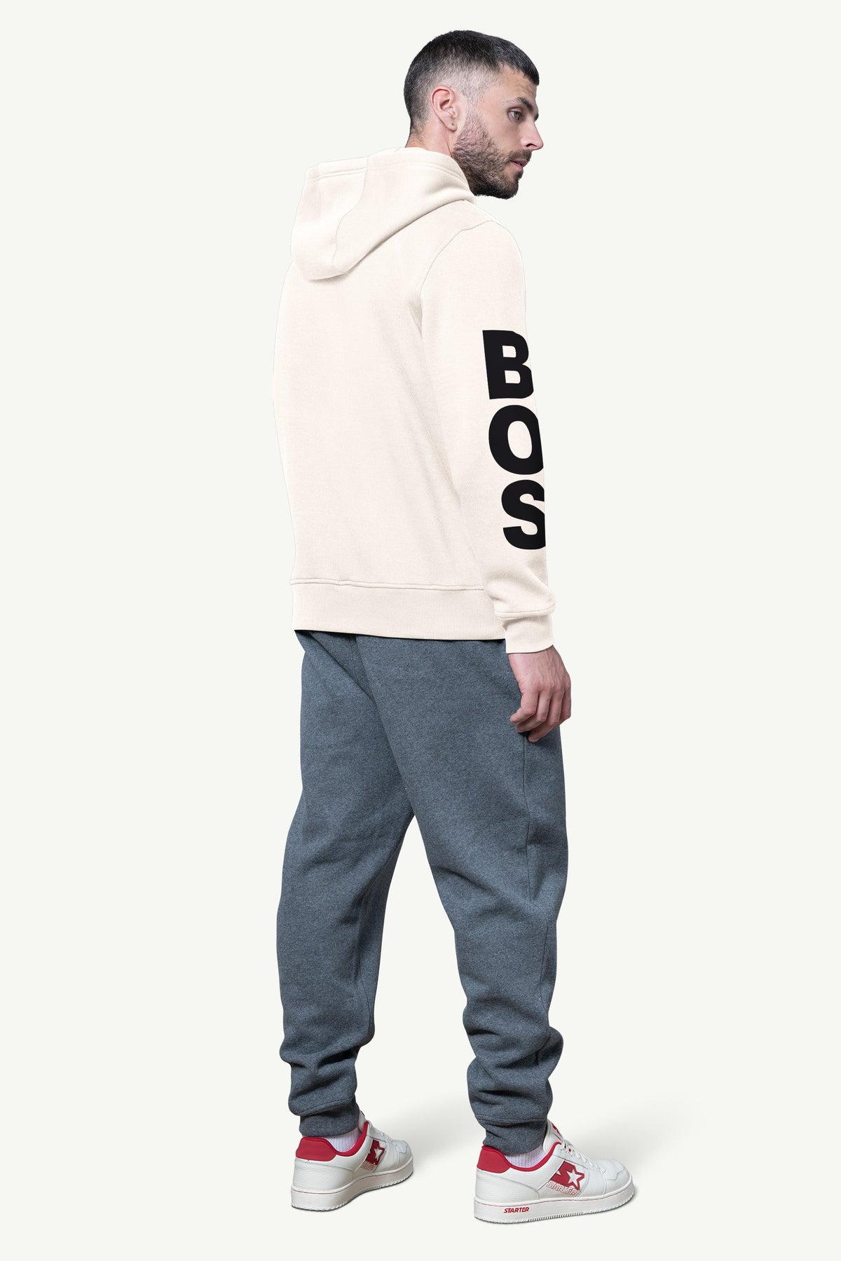 MENS BOSTON BRUINS HANDOFF FLEECE HOODIE - White