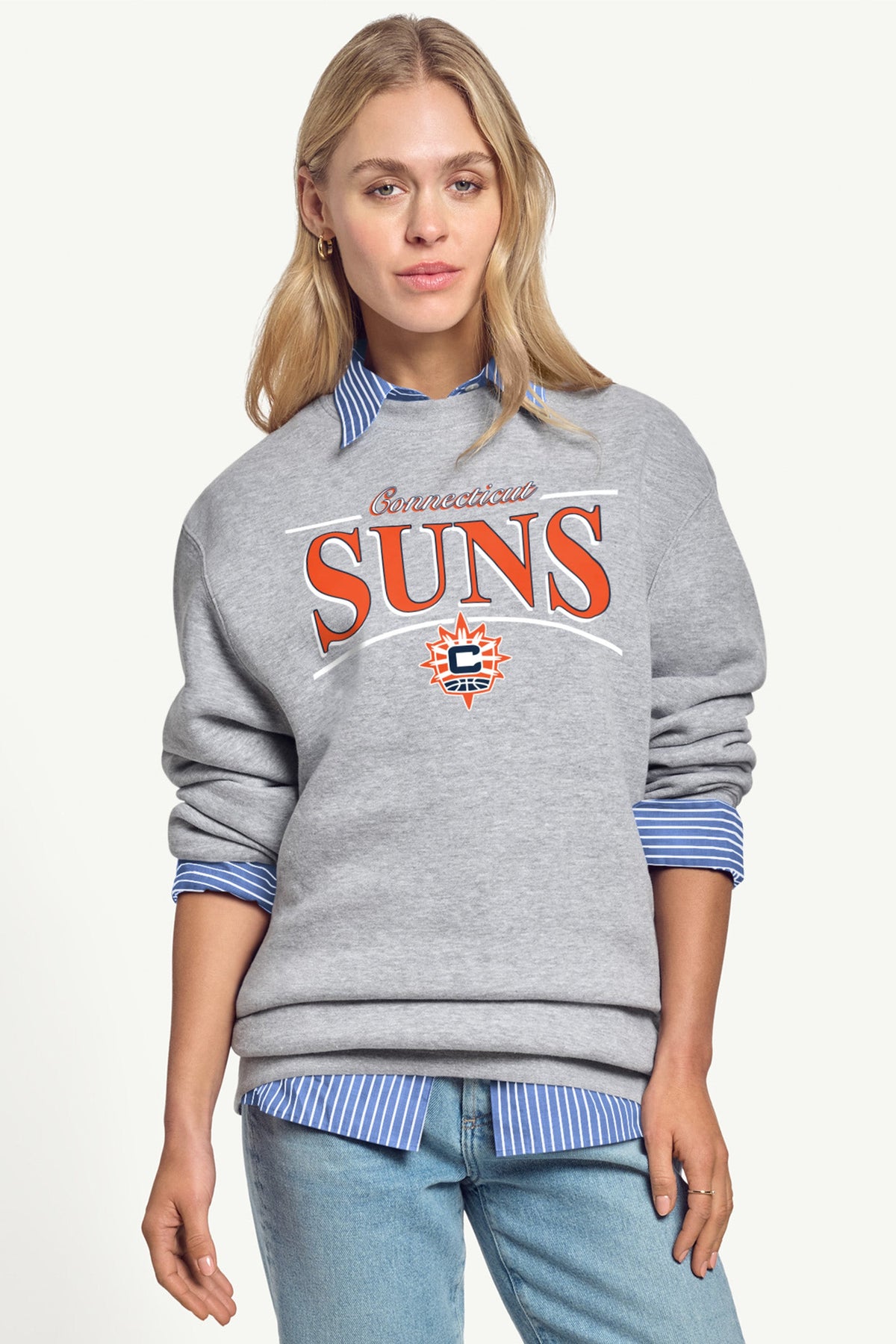 WOMENS WNBA CONECTICUT SUNS ARCH SWEATSHIRT - Grey