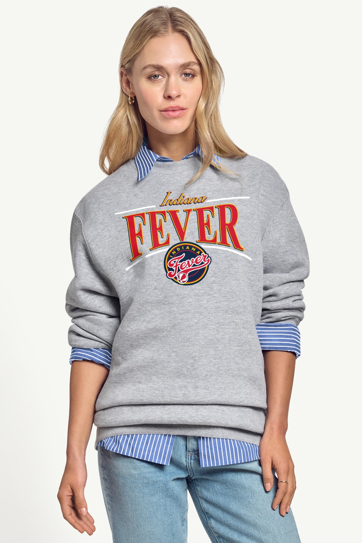 WOMENS WNBA INDIANA FEVER ARCH SWEATSHIRT - Grey