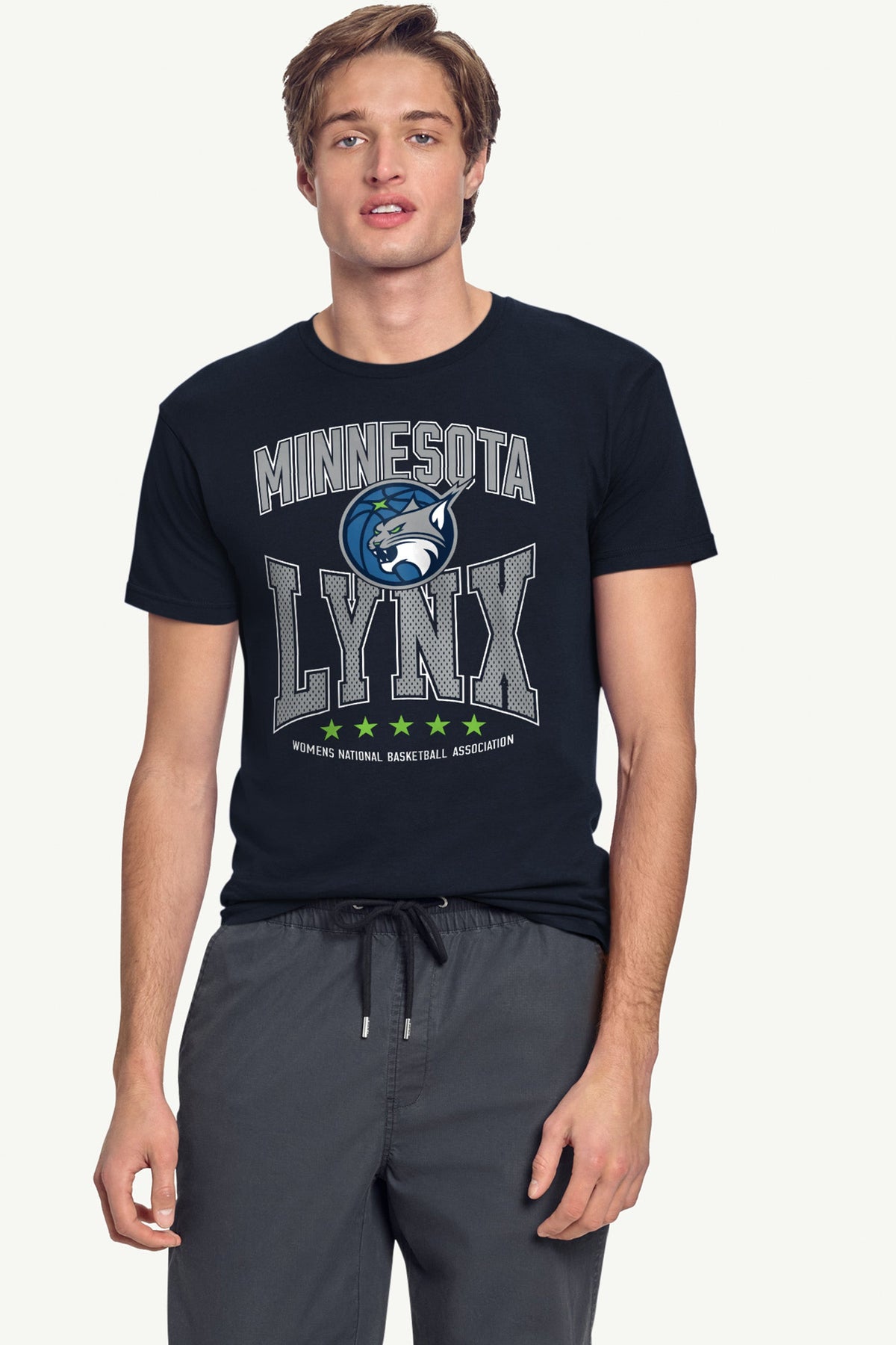 MENS WNBA MINNESOTA LYNX CENTER SQUEEZE T SHIRT - Navy