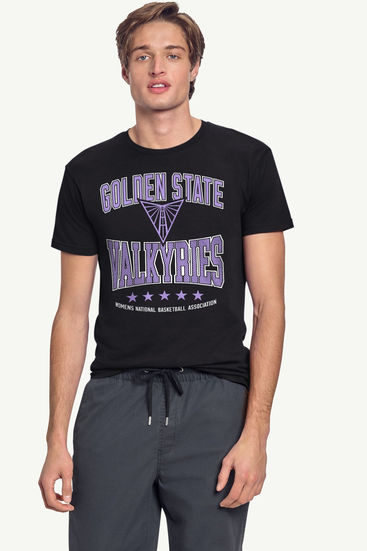 MENS WNBA GOLDEN STATE VALKYRIES CENTER SQUEEZE T SHIRT - Black
