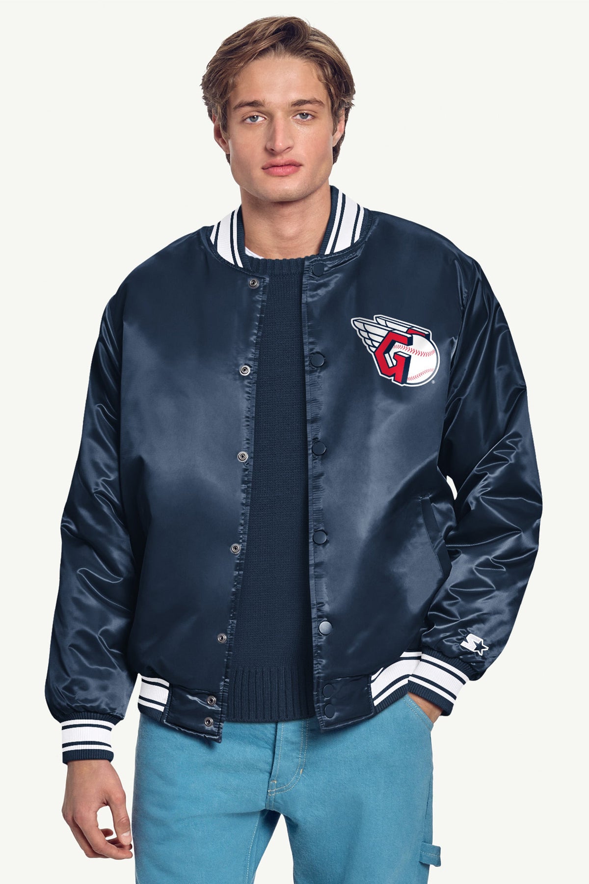 WOMENS CLEVELAND GUARDIANS BLITZ VARSITY JACKET Multi | Starter