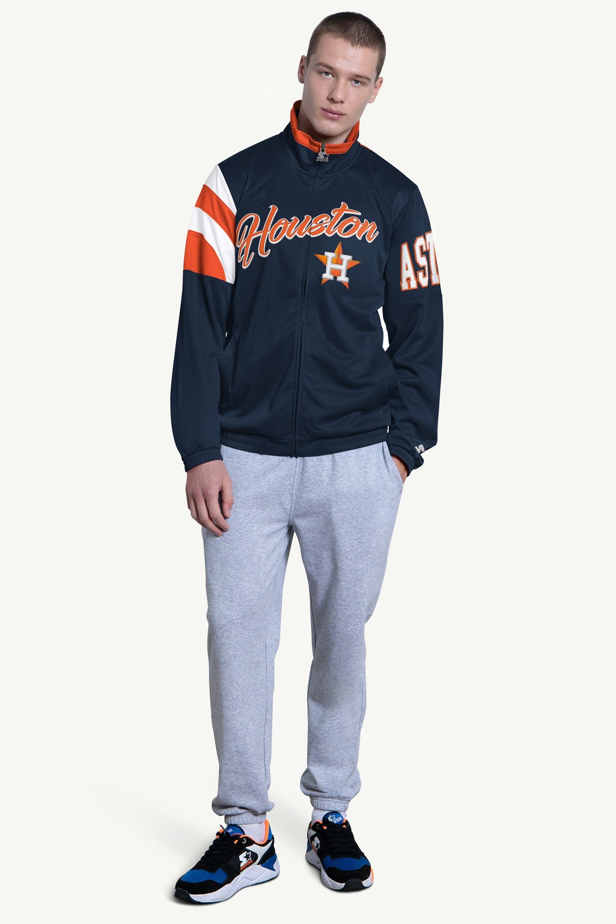 MENS HOUSTON ASTROS HERITAGE TRACK JACKET Multi | Starter
