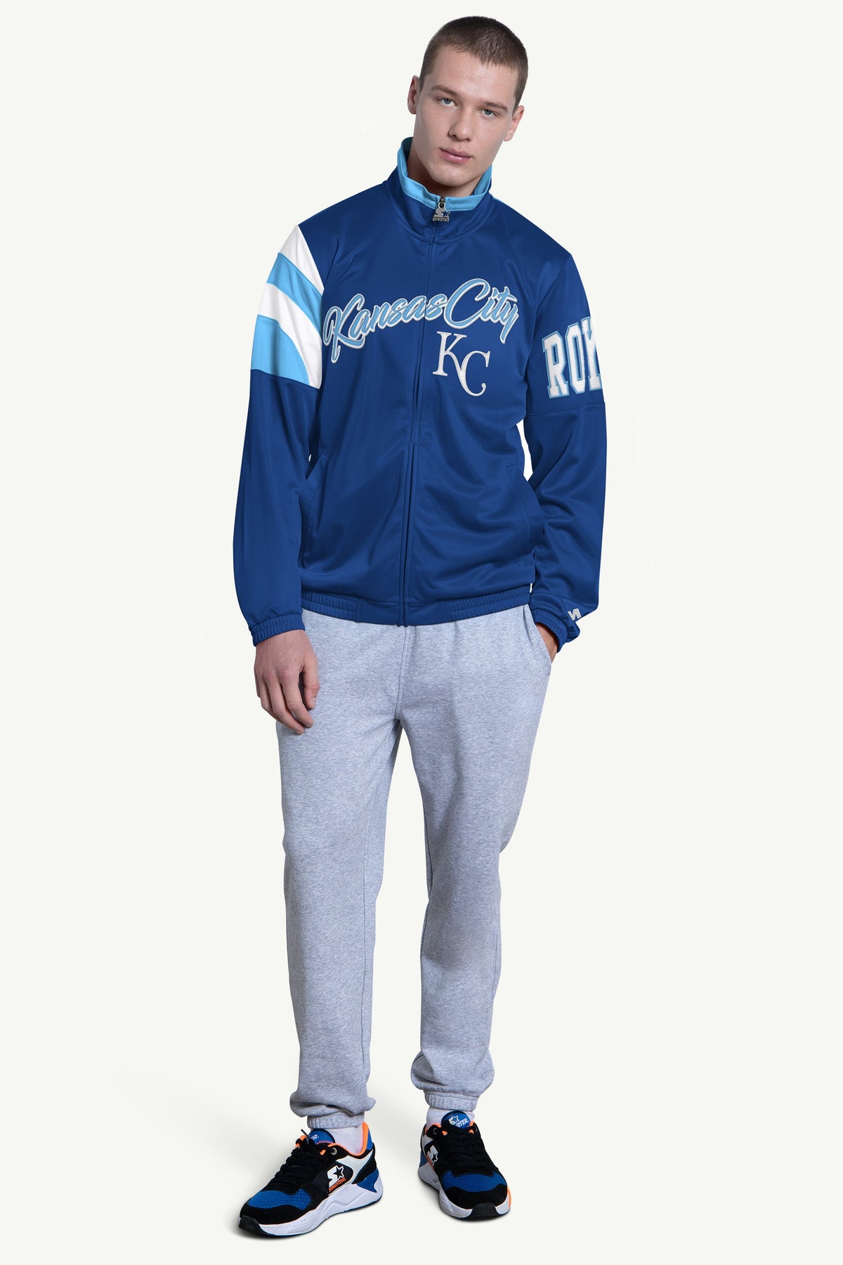 MENS KANSAS CITY ROYALS RETRO LONG SLEEVE T SHIRT Royal | Starter