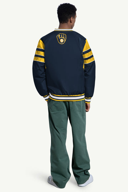 WOMENS MILWAUKEE BREWERS INTERCEPTION VARSITY JACKET Multi | Starter