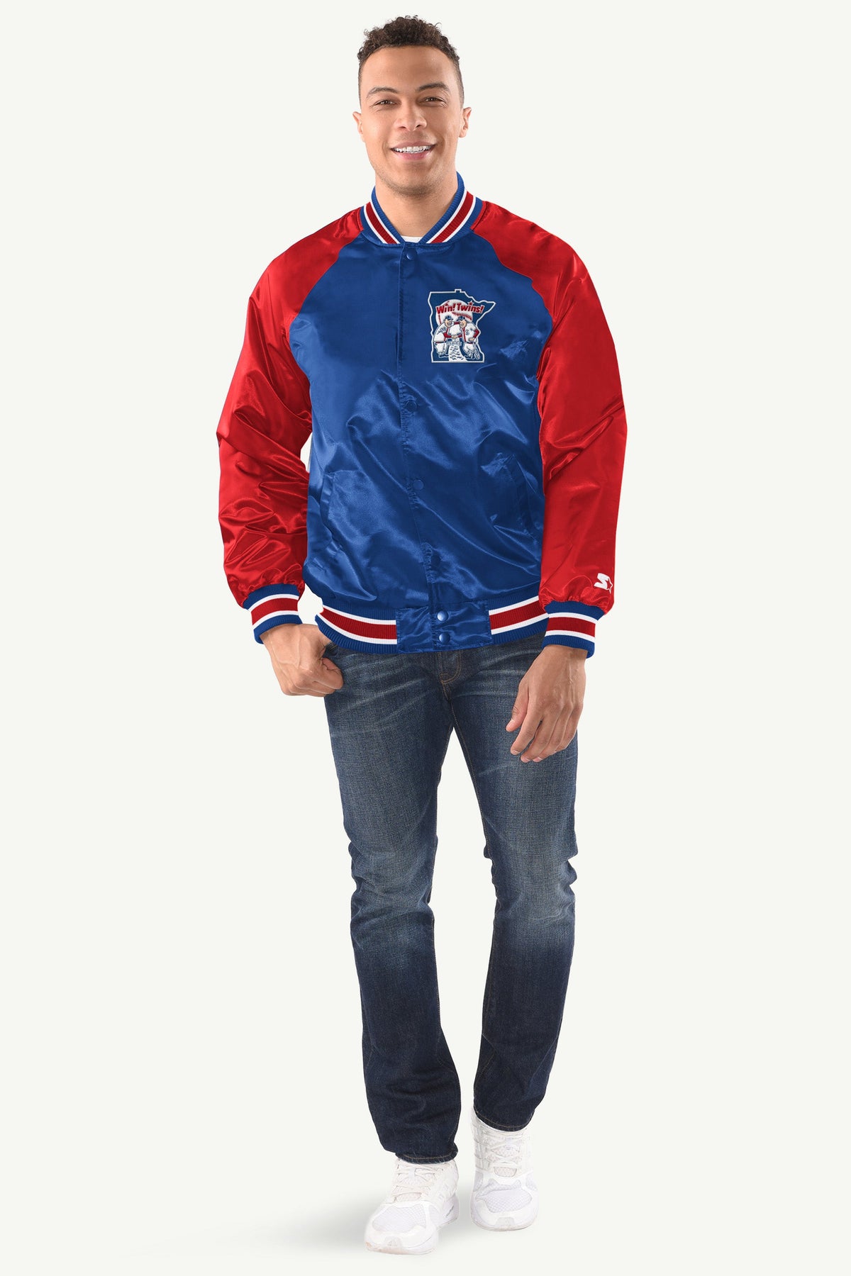 MENS MINNESOTA TWINS INDUCTEE SATIN VARSITY JACKET Multi | Starter