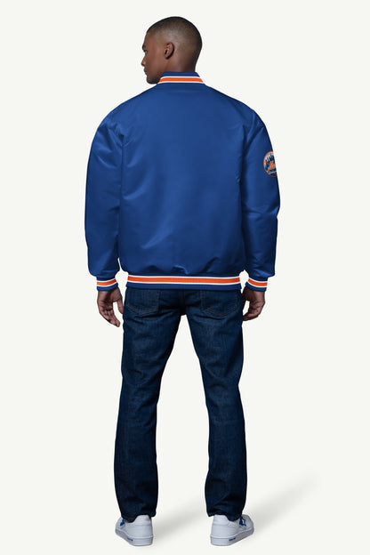 MENS NEW YORK METS SATIN VARSITY JACKET Multi | Starter