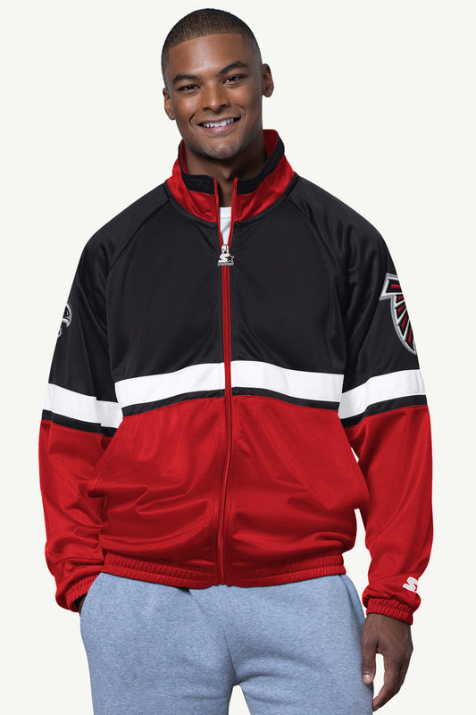 WOMENS ATLANTA FALCONS FAUX LEATHER VARSITY JACKET  | Starter