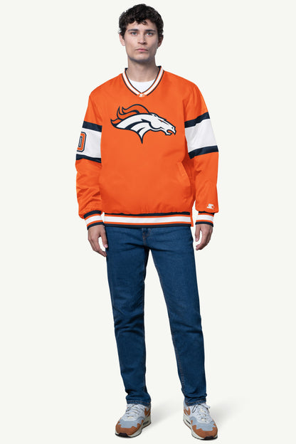 MENS DENVER BRONCOS HALF BALL SWEATSHIRT Heather Grey | Starter
