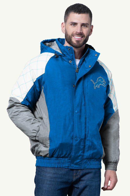 MENS DETROIT LIONS FAIR PLAY HALF ZIP HOODED PULLOVER Multi | Starter