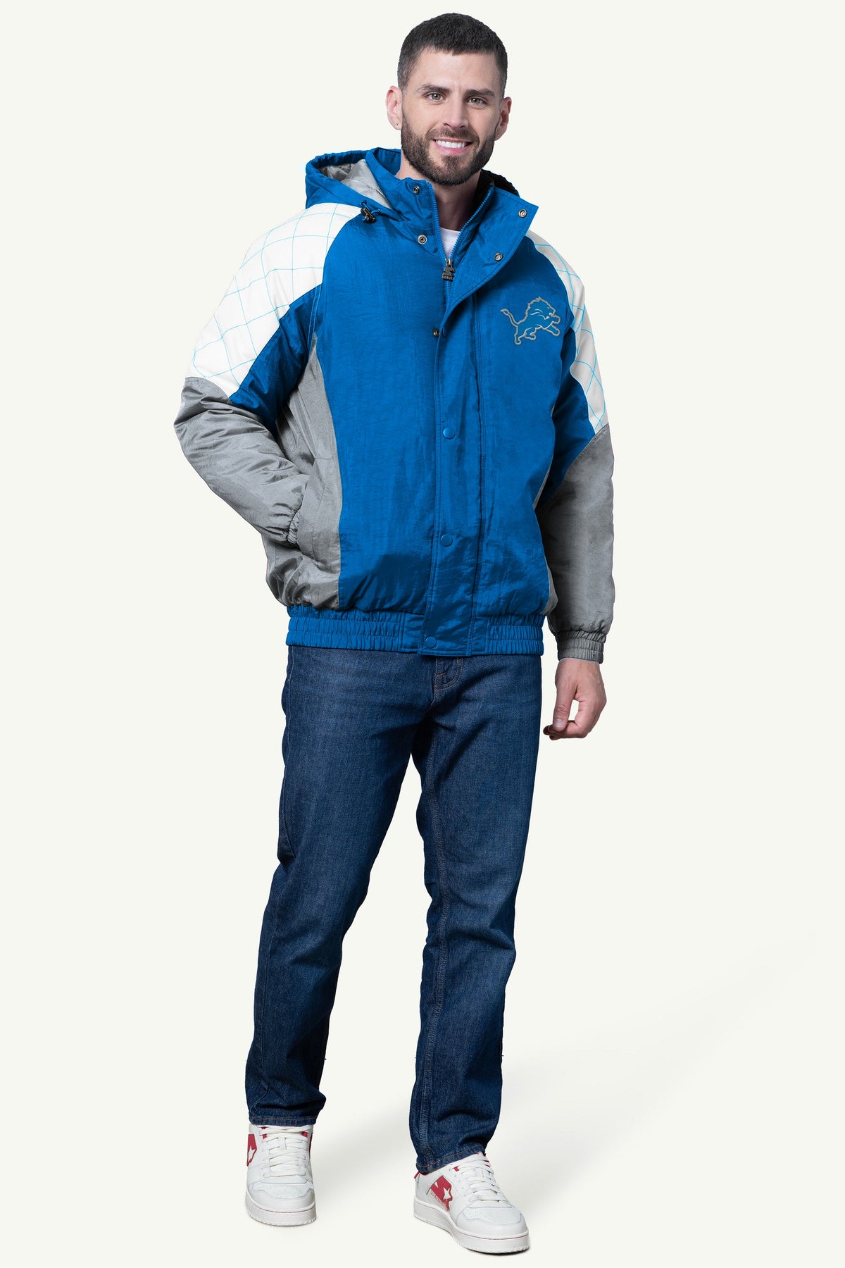 MENS DETROIT LIONS INDUCTEE SATIN VARSITY JACKET Multi | Starter