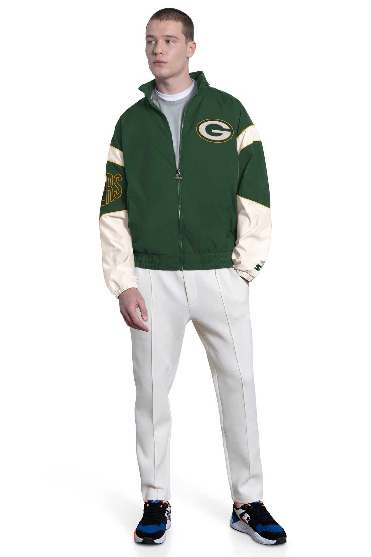 MENS GREENBAY PACKERS  FAIR PLAY HALF ZIP HOODED PULLOVER Multi | Starter
