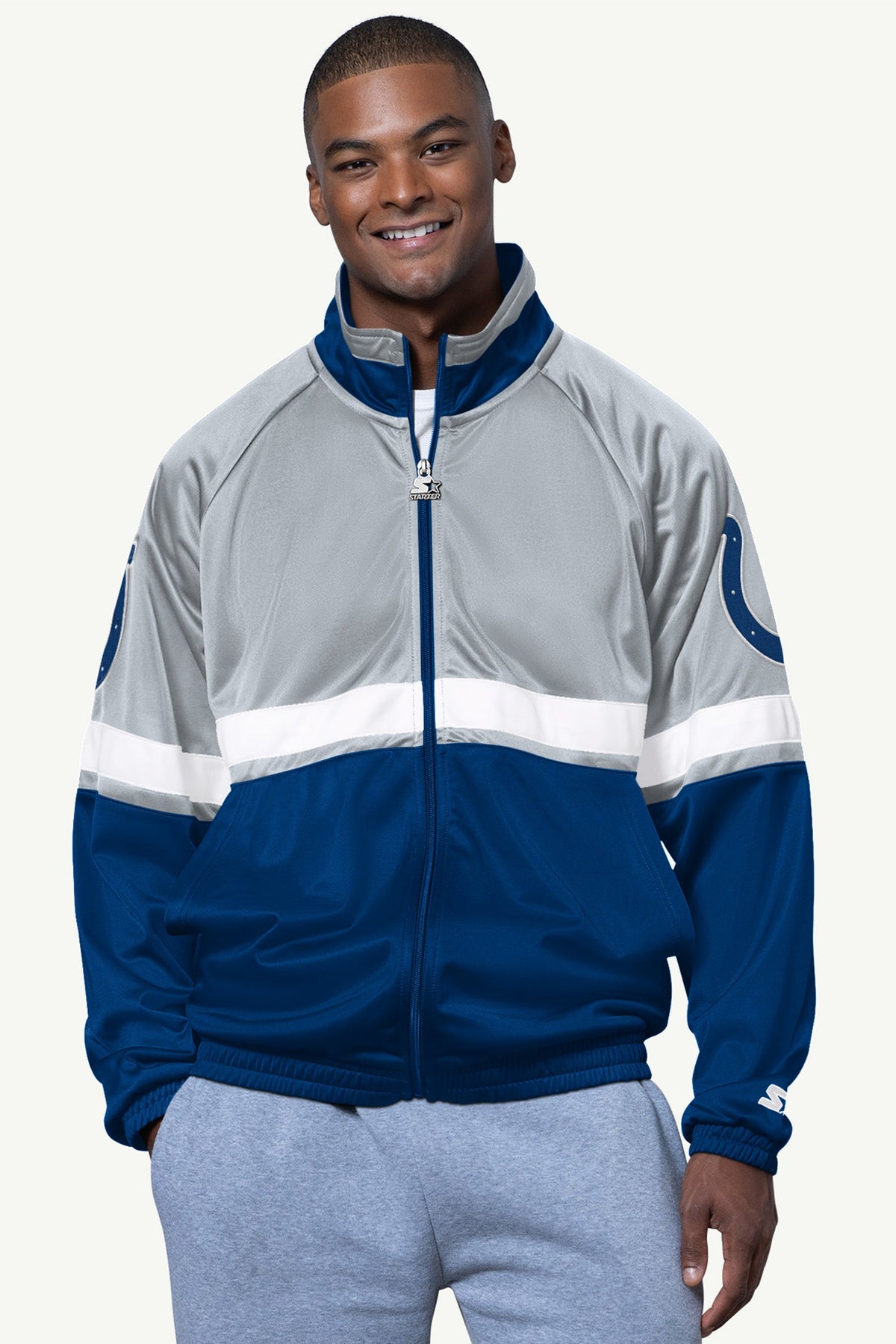 MENS INDIANAPOLIS COLTS VETERAN TRACK JACKET  | Starter