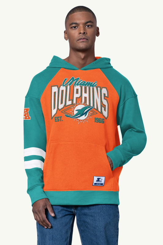 MENS MIAMI DOLPHINS VETERAN TRACK JACKET  | Starter