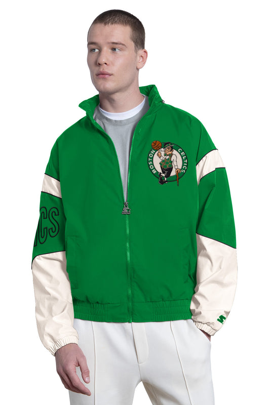 MENS BOSTON CELTICS AMBASSADOR SATIN VARSITY JACKET  | Starter