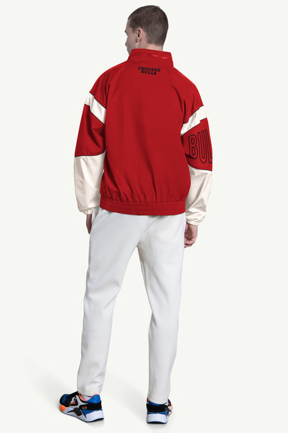 MENS CHICAGO BULLS MESH LOOK SATIN VARSITY JACKET Red | Starter