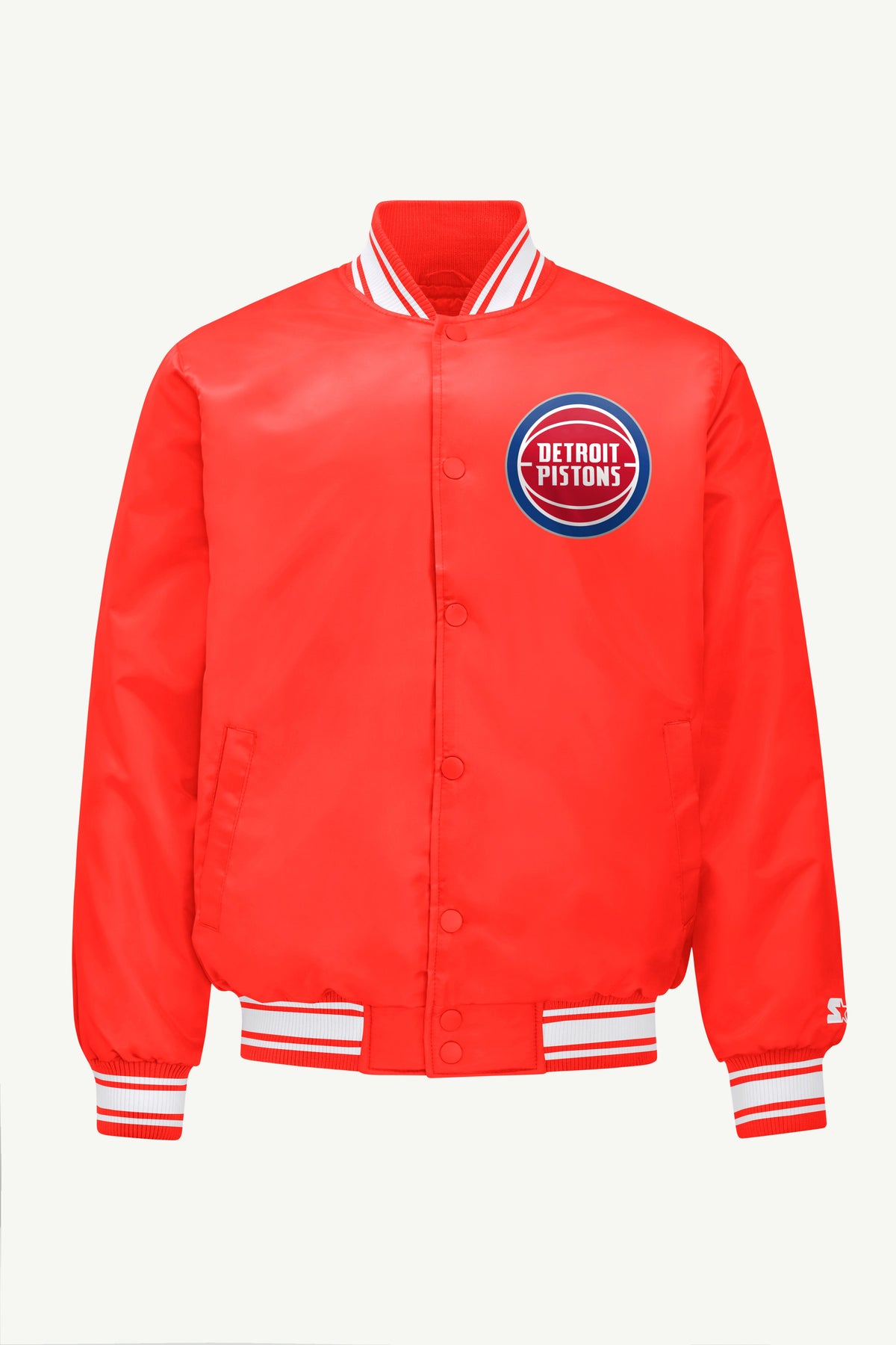 MENS DETROIT PISTONS SATIN VARSITY JACKET  | Starter