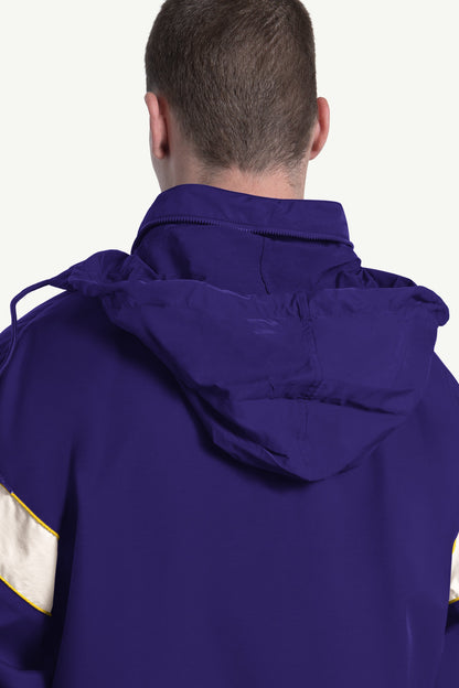 MENS LA LAKERS TRIPLE OPTION SATIN VARSITY JACKET  | Starter