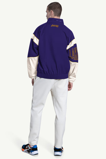 WOMENS LA LAKERS FAUX LEATHER VARSITY JACKET  | Starter