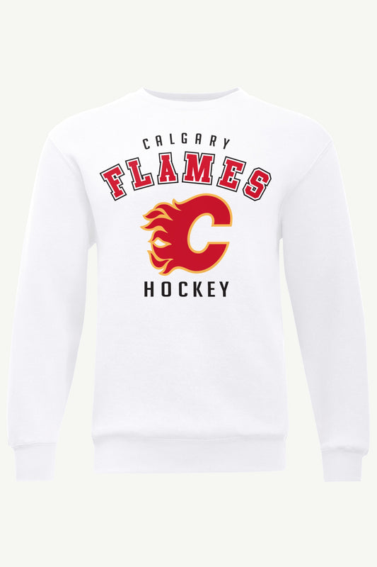 MENS CALGARY FLAMES TAILSWEEP LONG SLEEVE T SHIRT Heather Grey | Starter
