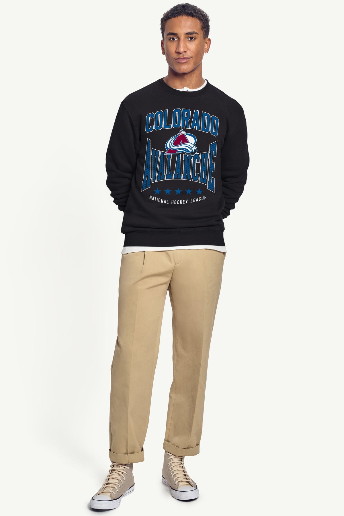 MENS COLORADO AVALANCHE TAILSWEEP SWEATSHIRT White | Starter