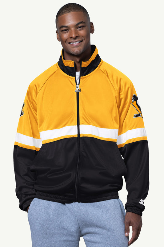 MENS PITTSBURGH PENGUINS VETERAN TRACK JACKET  | Starter