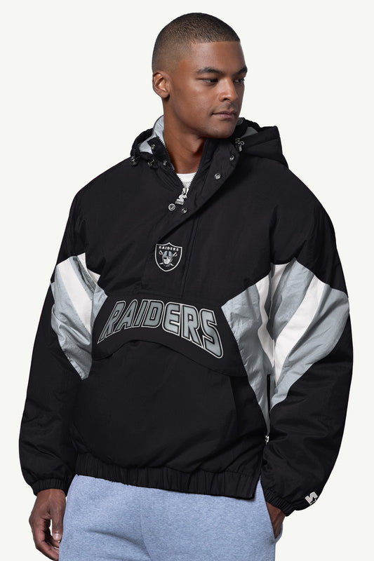 WOMENS LAS VEGAS RAIDERS FINAL SCORE SATIN VARSITY JACKET  | Starter