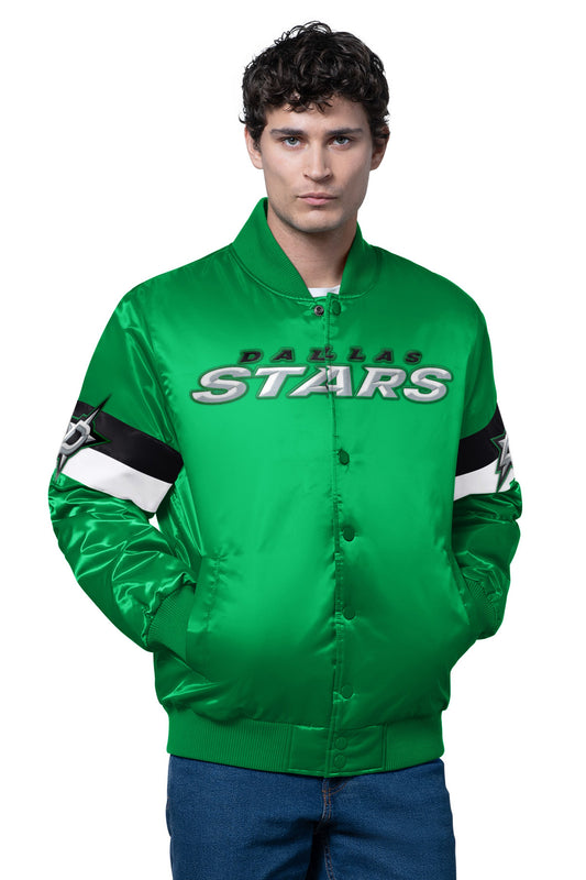 WOMENS DALLAS STARS FINAL SCORE SATIN VARSITY JACKET  | Starter